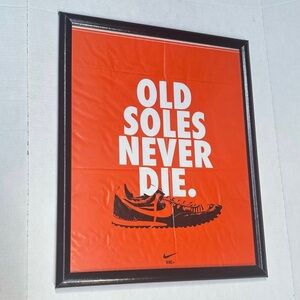 Old Souls Never Die Nike Shoes Framed Poly Bag 22x18 Picture